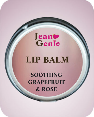 Soothing Grapefruit and Rose Lip Balm - Jeangeniehealth